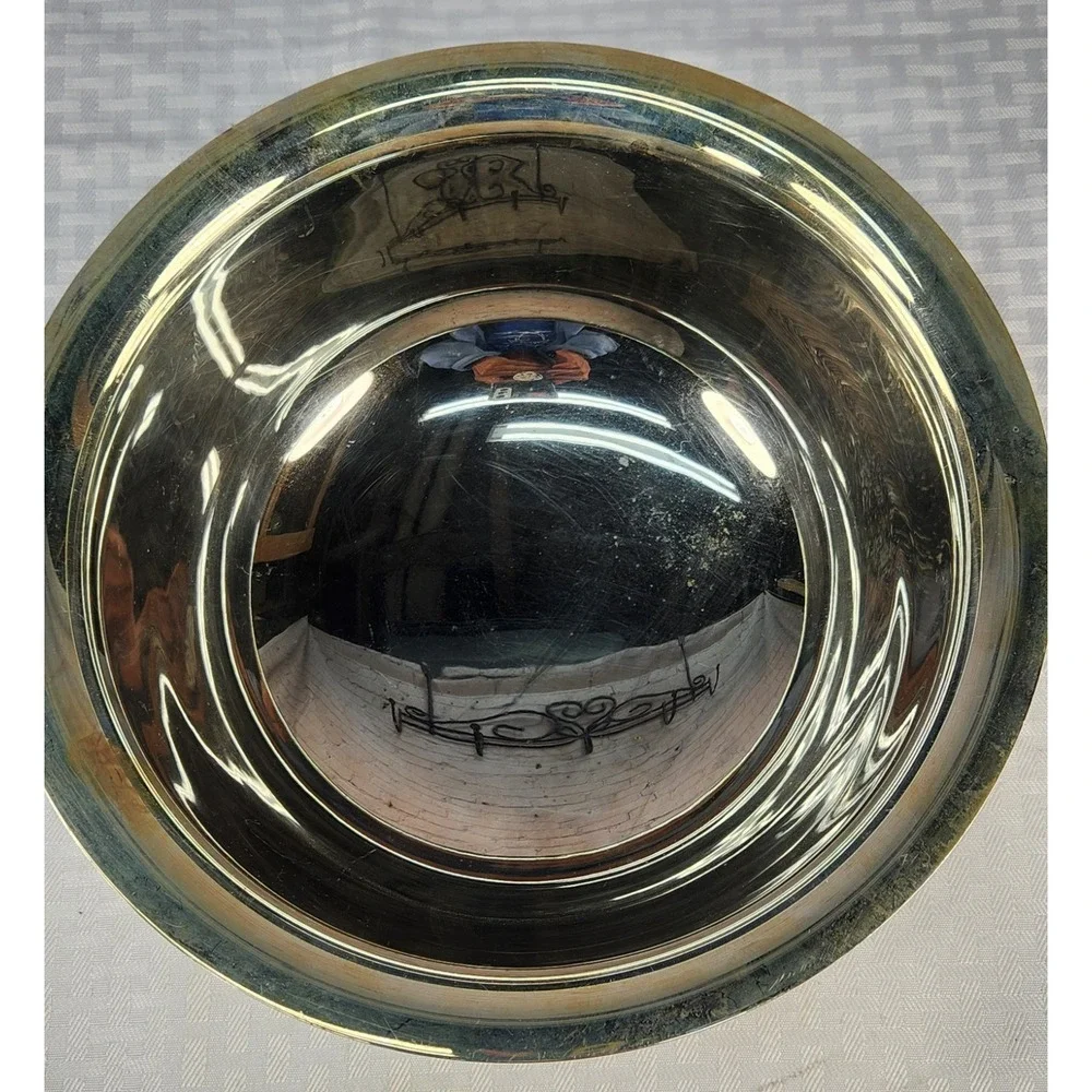EPCA Bristol Silverplate Serving Bowl by Poole Antique Tarnished Decor